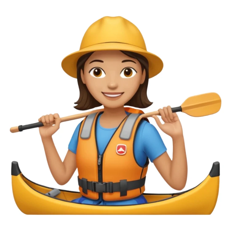 woman canoeist sticker