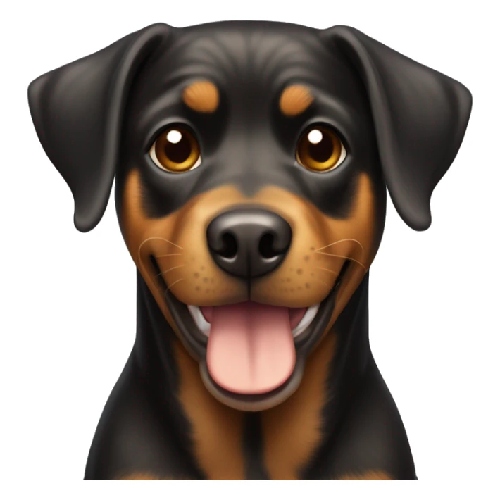 Little dog that its similar a dóberman or rottwieler sticker