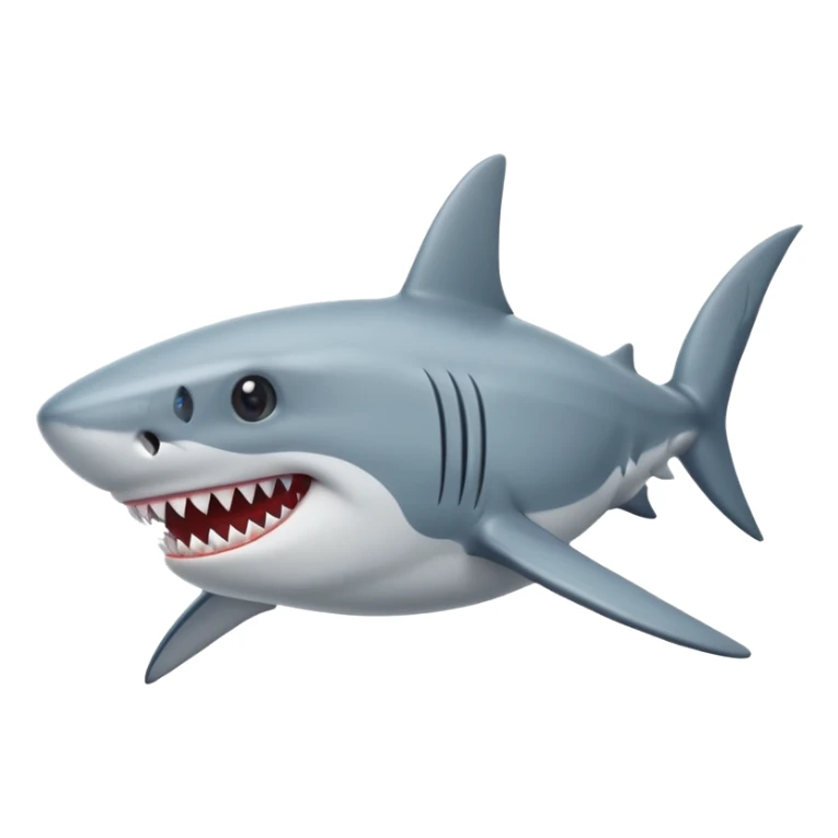 un requin style artoon sticker