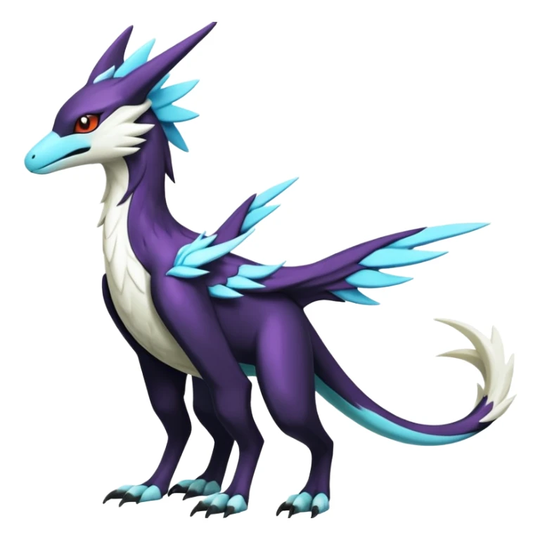Colorful scaly flurry black dark shiny bioluminescent translucent luminescent neon pastel bright pale Latias-Sergal-Vernid-Silvally-Renamon-Zeraora-Bastet-Fakémon-hybrid-fusion-creature, full body sticker