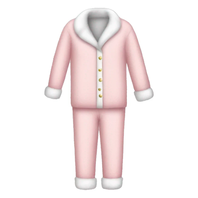 Light pink fuzzy Christmas pajamas sticker