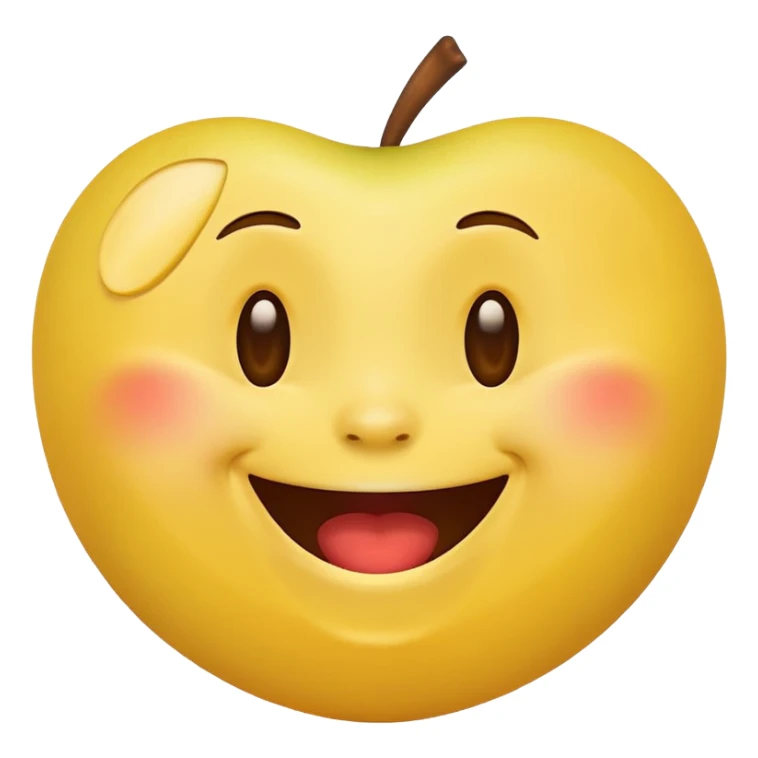 laughing face emoji, joyful and expressive, apple style sticker