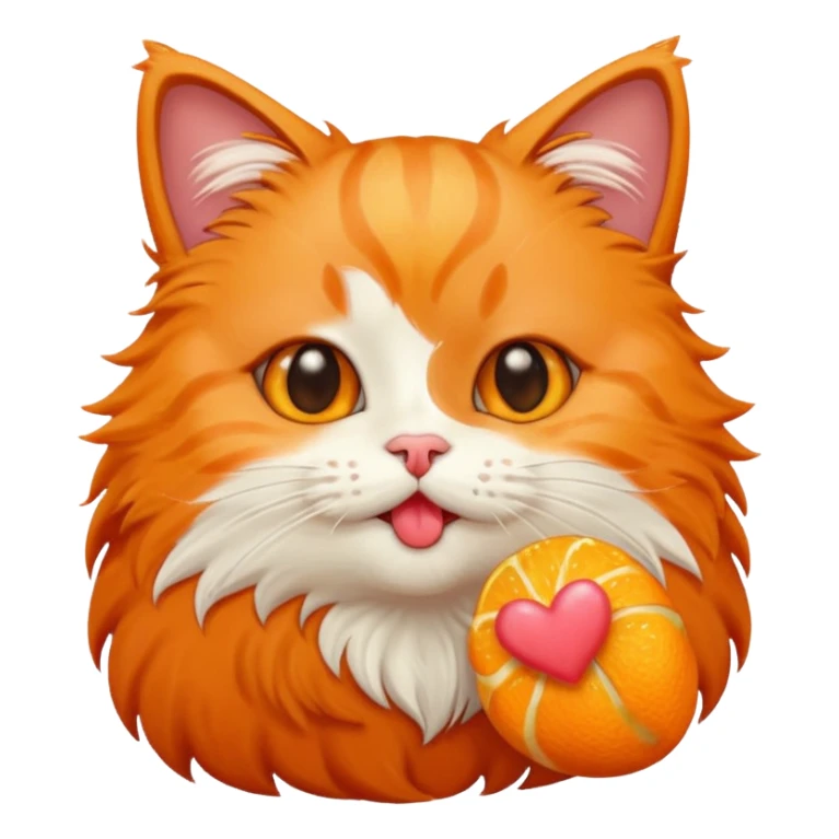 A cute cat emoji blowing a kiss with a little bite sticker