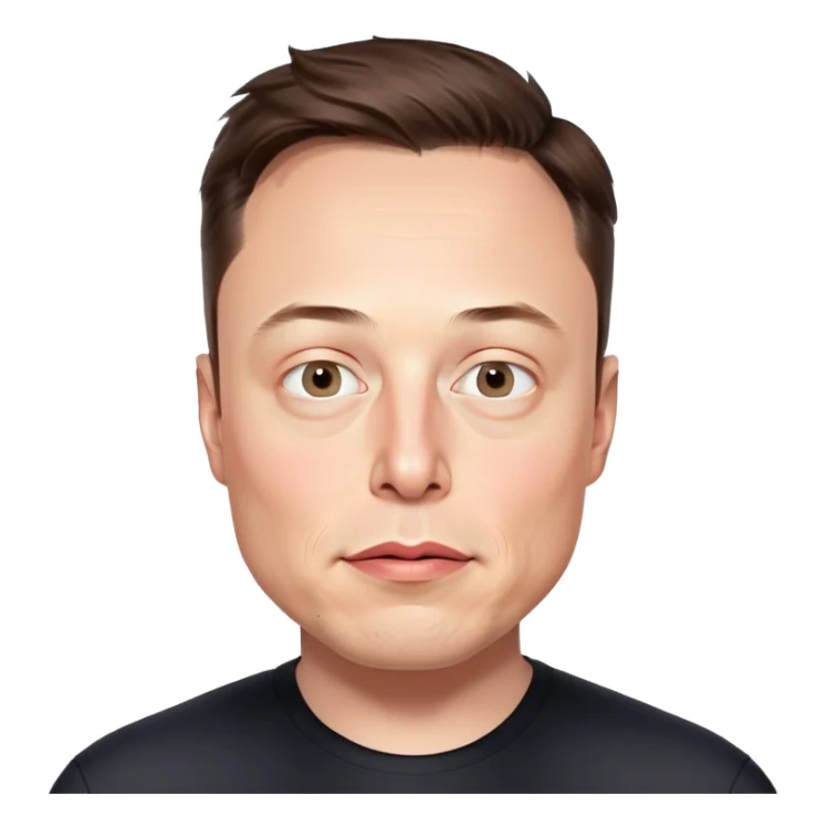 elon musk with x over his eyes  sticker