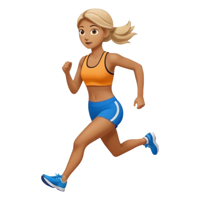 Woman Running to food sticker