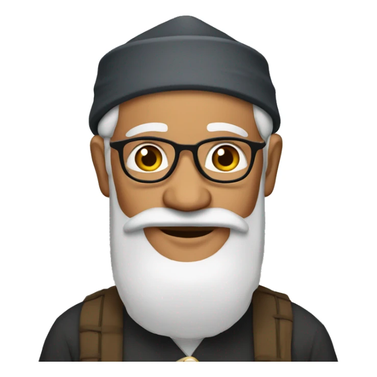 grandfather wearing nepali dhaka topi  sticker