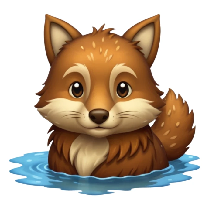 medieval animal in the lake sticker