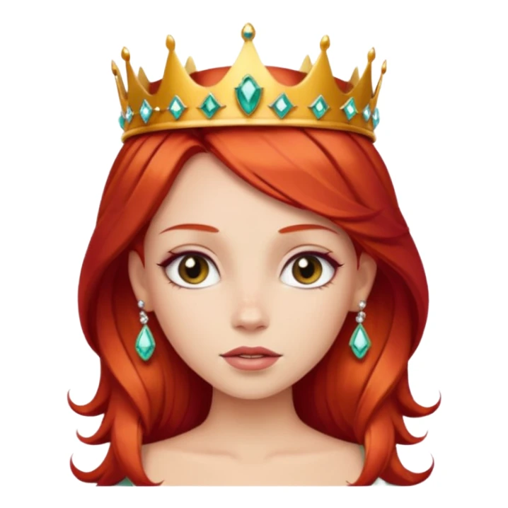 Sexy red hair princess sticker