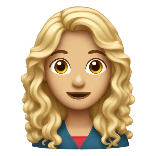 Please make a long, wavy haired blonde, Italian woman sticker