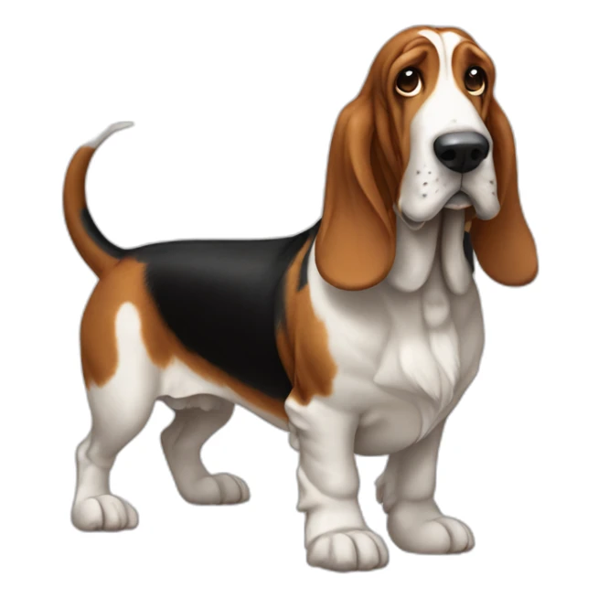 Dog basset hound full-body sticker