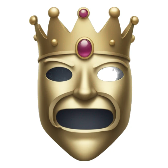 masked king qui leve la main droite sticker
