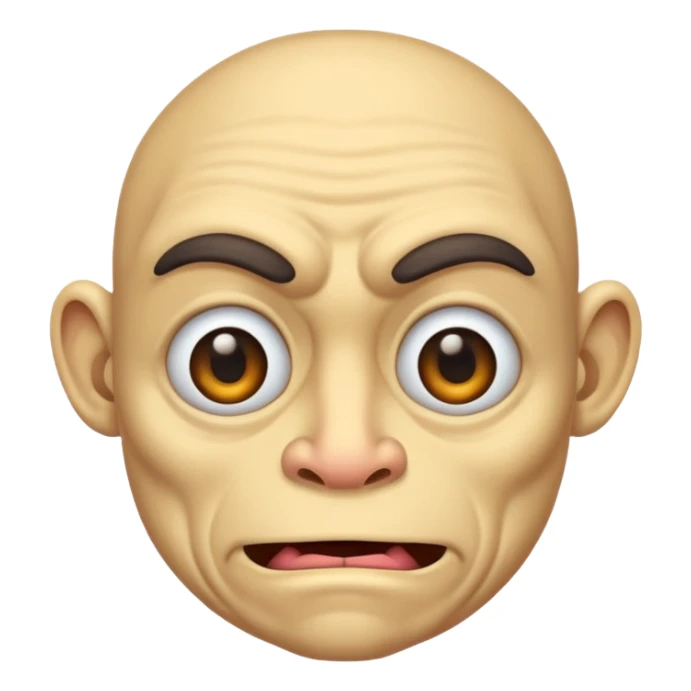 an very very very ugly human, male, with many ugly characteristics sticker