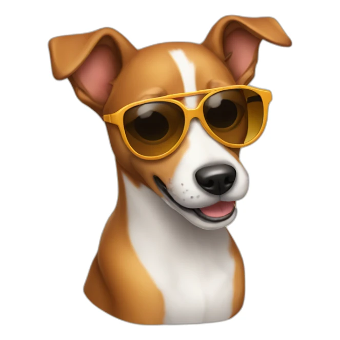 Pincher Dog with sunglasses sticker