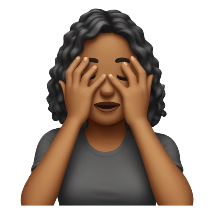 girl with hands over eyes sticker