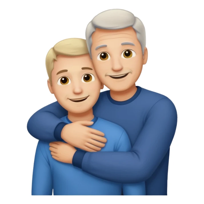 father-in-law and son-in-law hugging sticker