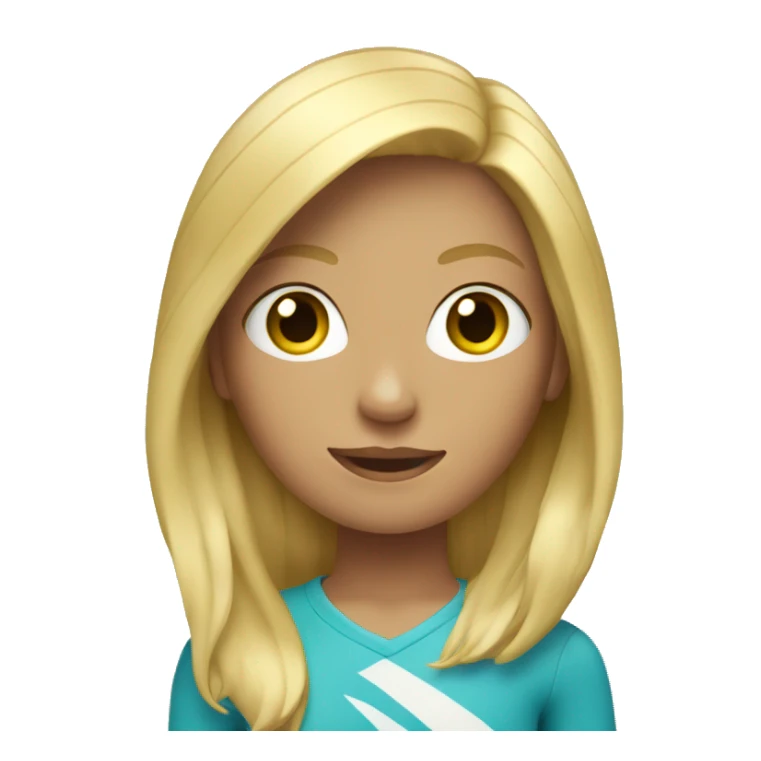 Surfing girl with blonde hair sticker