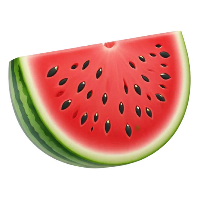 sliced watermelon emoji, showing red inside and green rind sticker