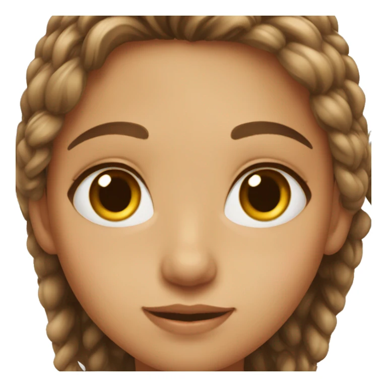 Girl hair brown  hazel eyes sticker