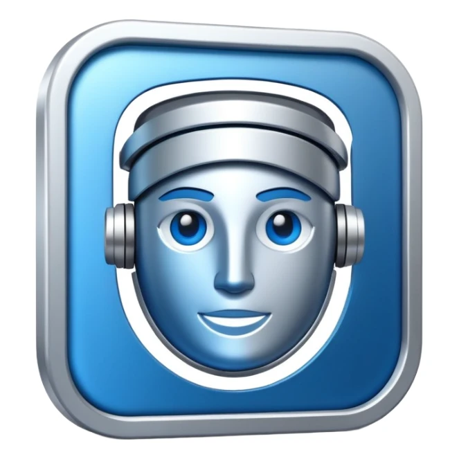 AI Resume Analyzer App logo, modern and sleek, 3D style sticker