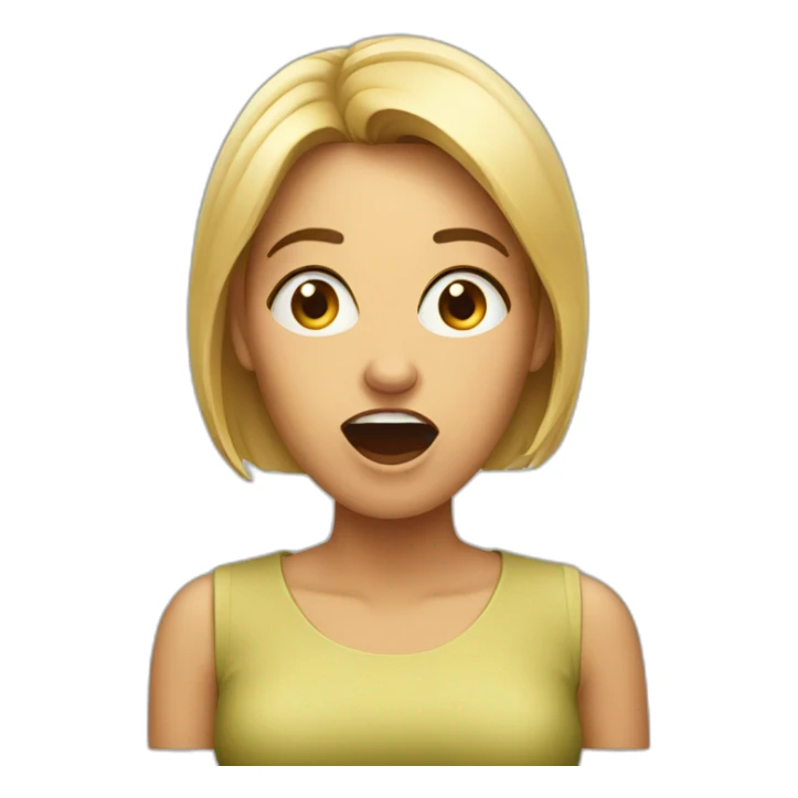surprised woman sticker