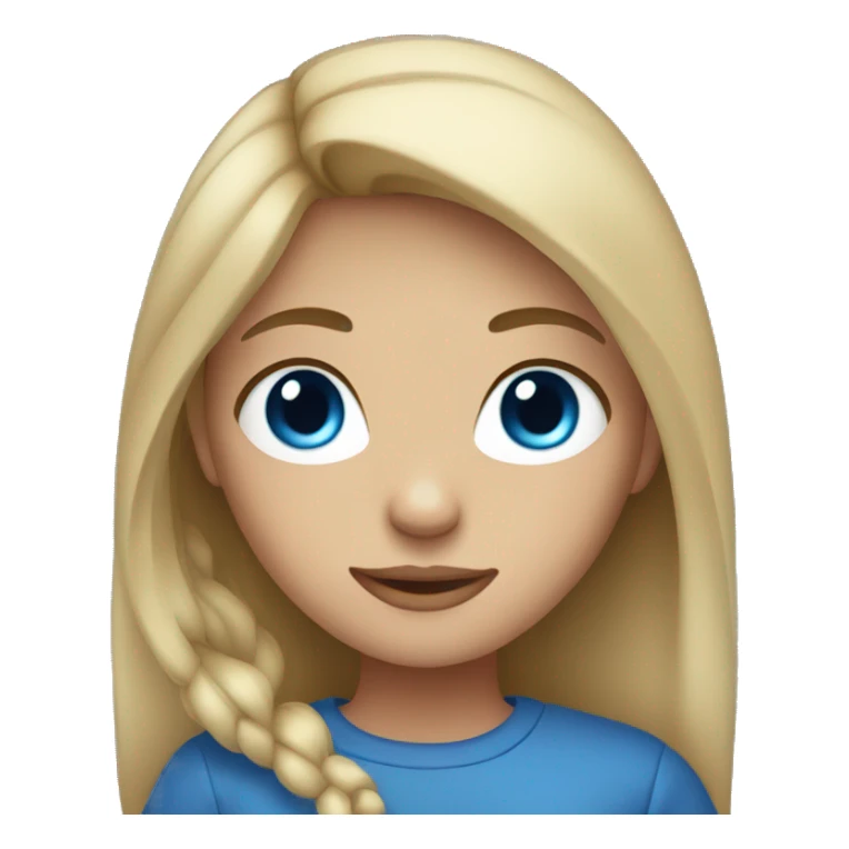 A girl with dark blond Hair and Blue eyes  sticker