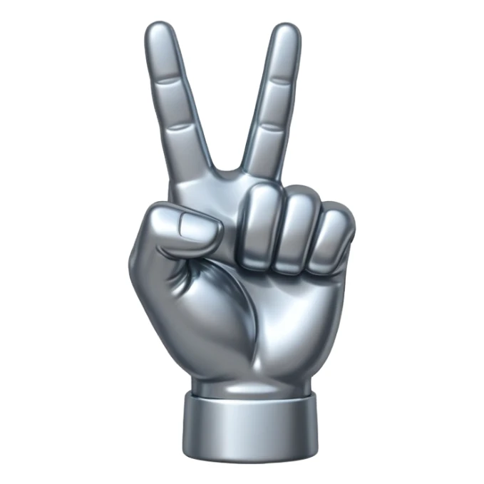 Peace sign with a tougher in the middle sticker