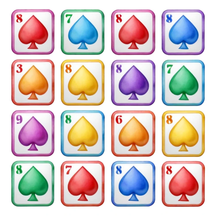 watercolor Lotto cards sticker