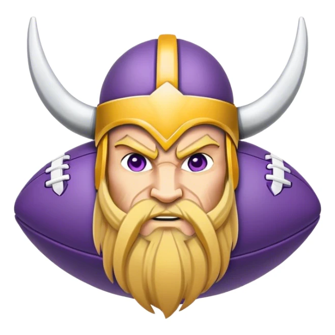 Vikings  logo football  sticker