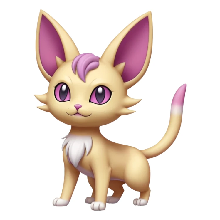 Espeon-Meowth-Skitty-Fakémon-hybrid-creature (full body)  sticker