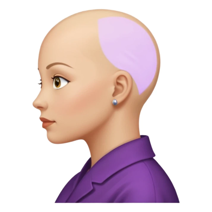 So she supposed to be bald and I kind of want her facing her side sticker