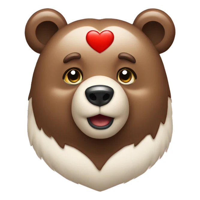 Bear with heart sticker