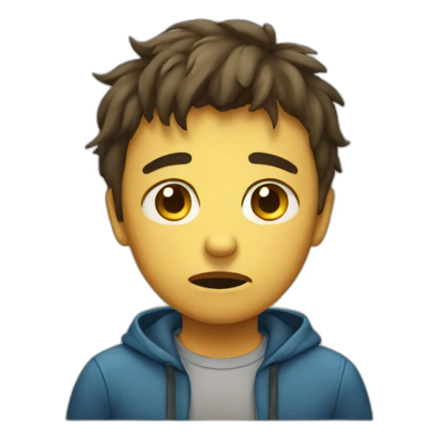 emoji of a sad boy   sticker