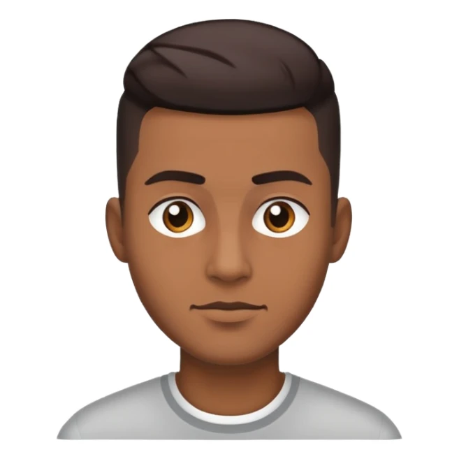 Homem moreno de cabelo raspado na lateral  sticker