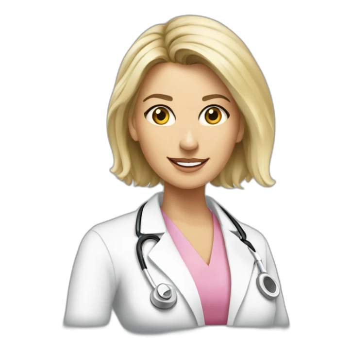 Posh-Radiologist-performing-breast-mammography-to-leni-klum sticker