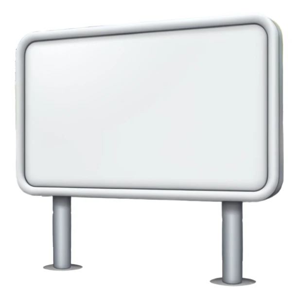 white billboard on the street sticker