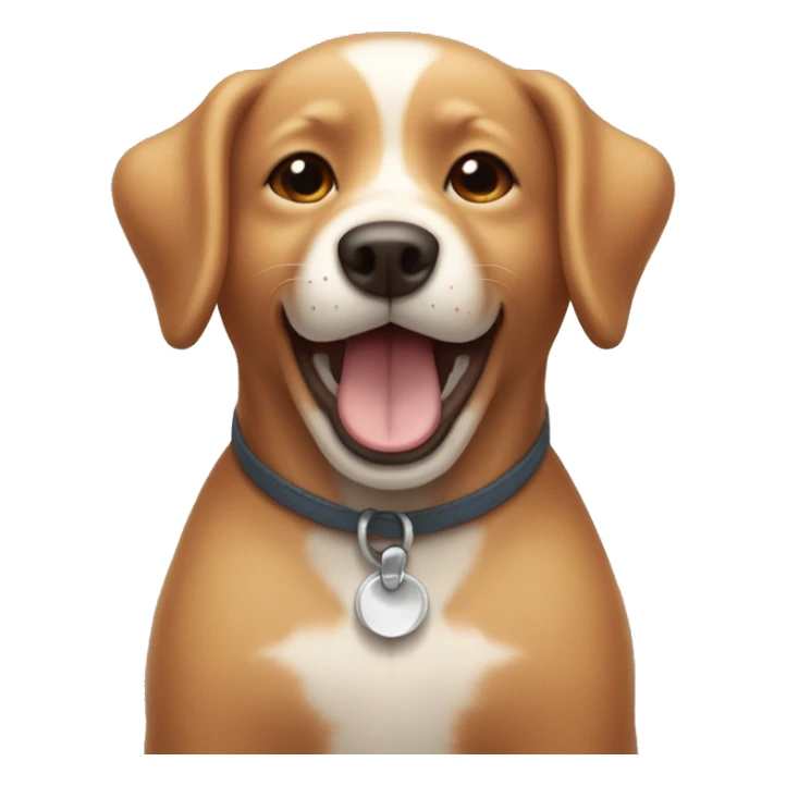 a happy little teddy bear-like dog with round apricot-colored ears (light red) sticker