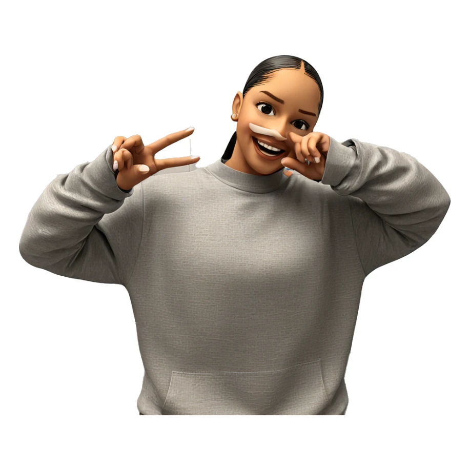 serene pose against tiled wall sticker