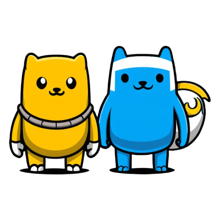 finn and jake from adventure time sticker