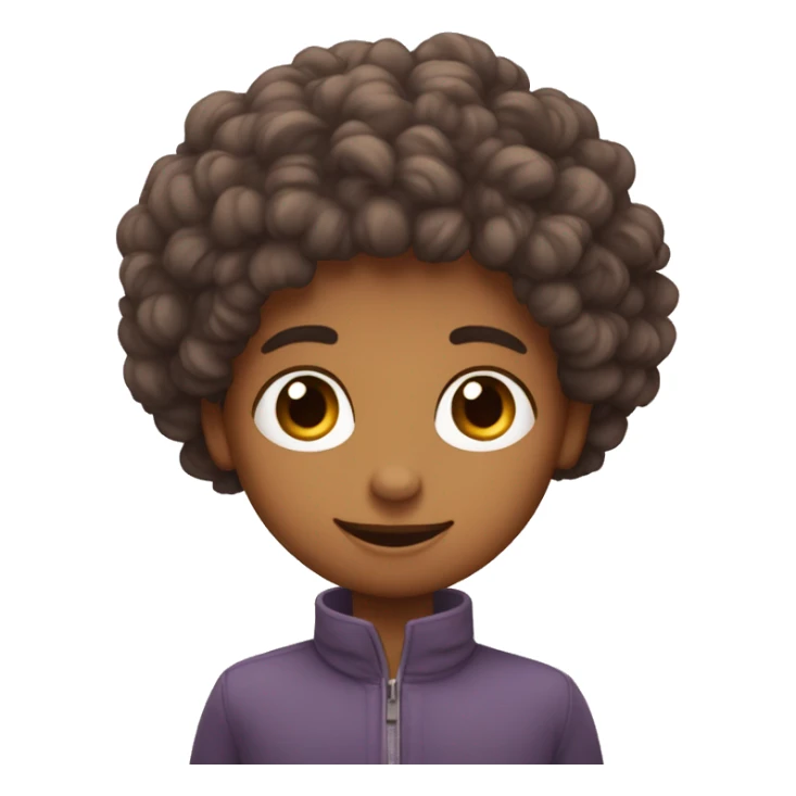 Garçon aux cheveux bouclés avec dégradé sur les côtés qui fait un cœur avec ses mains sticker