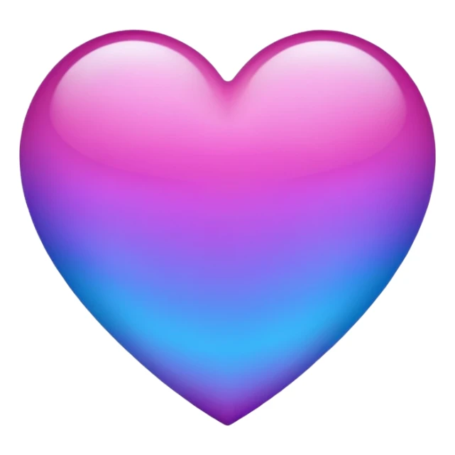 Fade from blue to purple heart emoji sticker