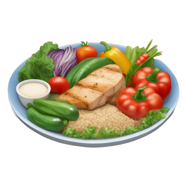 plate of healthy food sticker