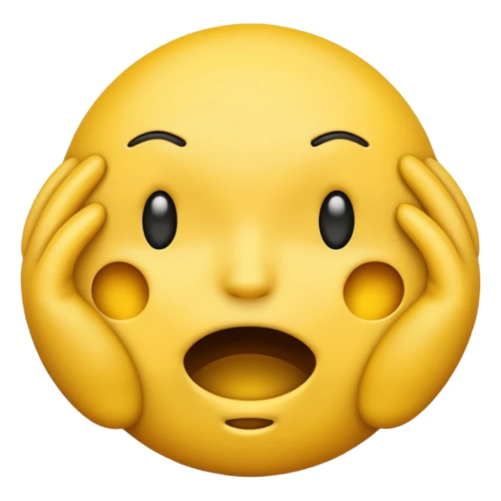 emoji making this face 😫 putting its hands around its neck sticker