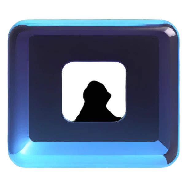 Russian Samokat delivery company logo on a transparent glass square rounded block sticker