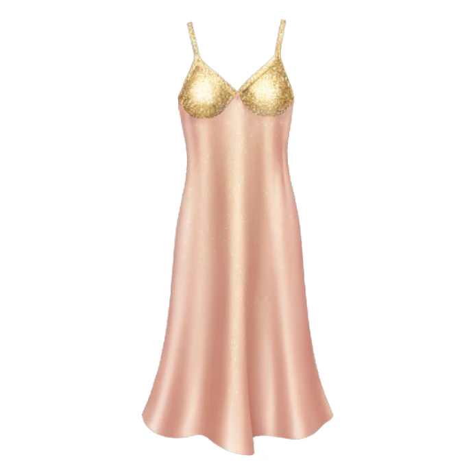 Silk glitter night dress sticker