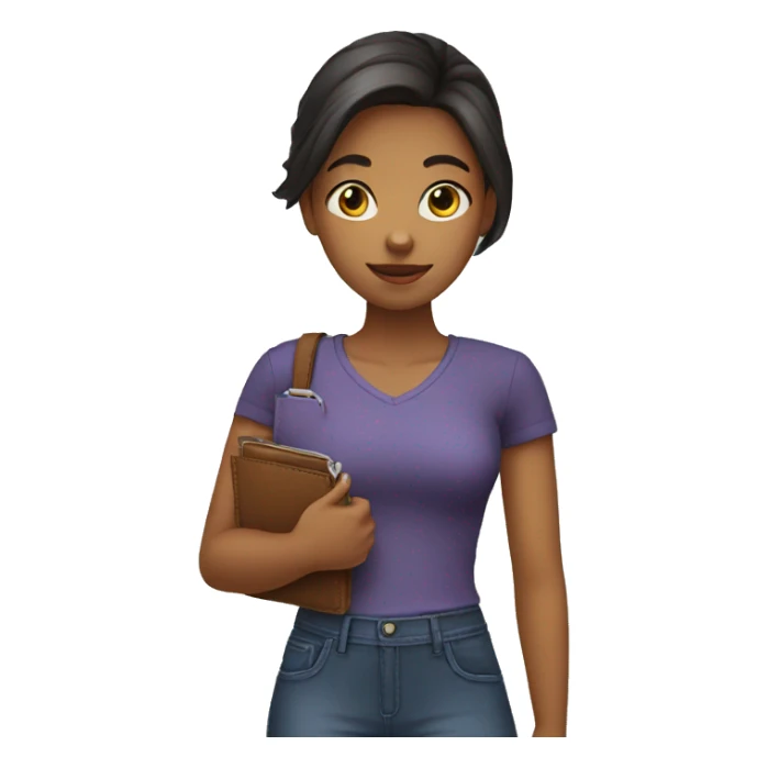girl with wallet in hand sticker