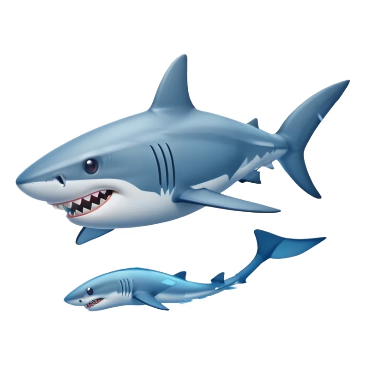 Shark with blue Nike shoes  sticker