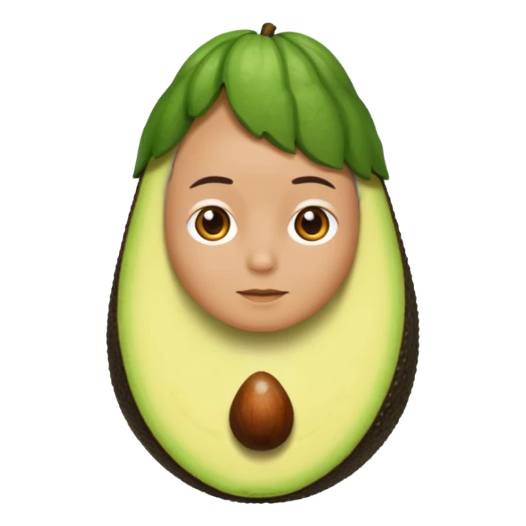 avocodo with short gray hair sticker