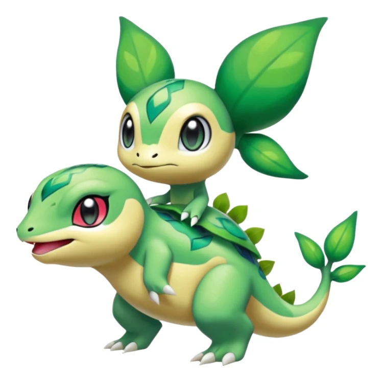 Meloetta-Bulbasaur-Snivy-Pokémon-Fakémon-fusion-hybrid-creature sticker