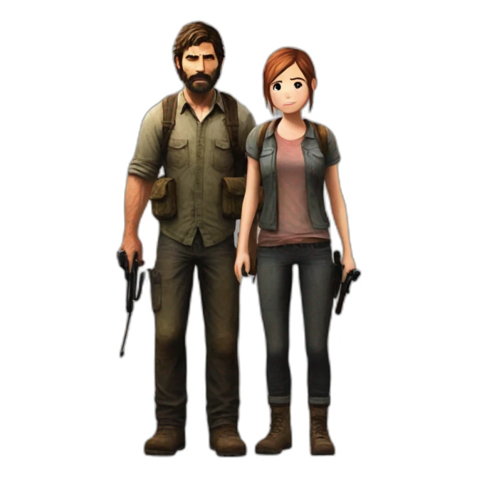 joel and ellie the last of us sticker