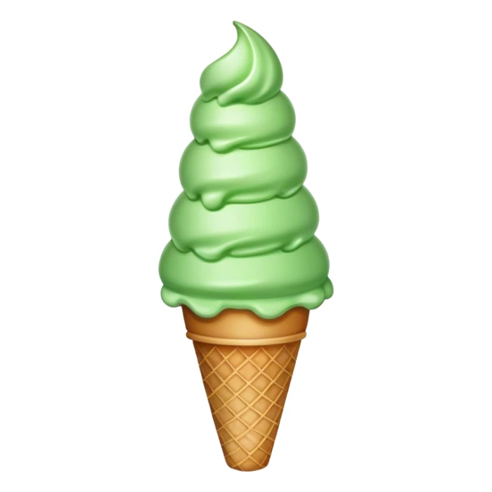A green ice cream sticker
